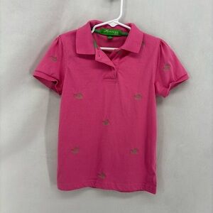 Masters Kids Pink Golf Polo Shirt Logo Embroidered Short Sleeve kids Size 7 8
